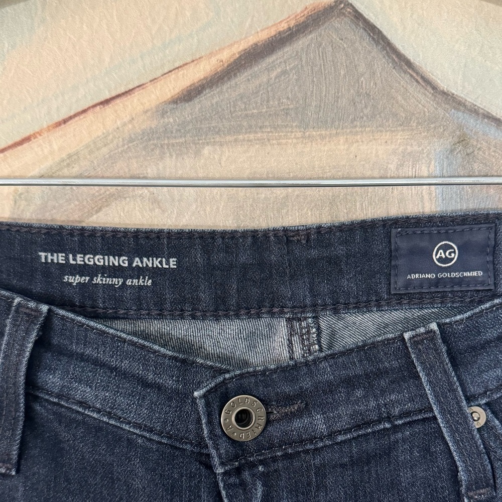 AG Adriano Goldschmied The Legging Ankle Super Skinny Ankle Jeans Dark Wsh Sz 27 - Picture 6 of 11